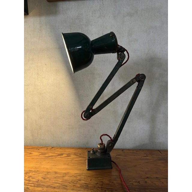 1930s wall or work surface mountable 3 arm industrial machinists task lamp by british lighting company simplex. simplex...