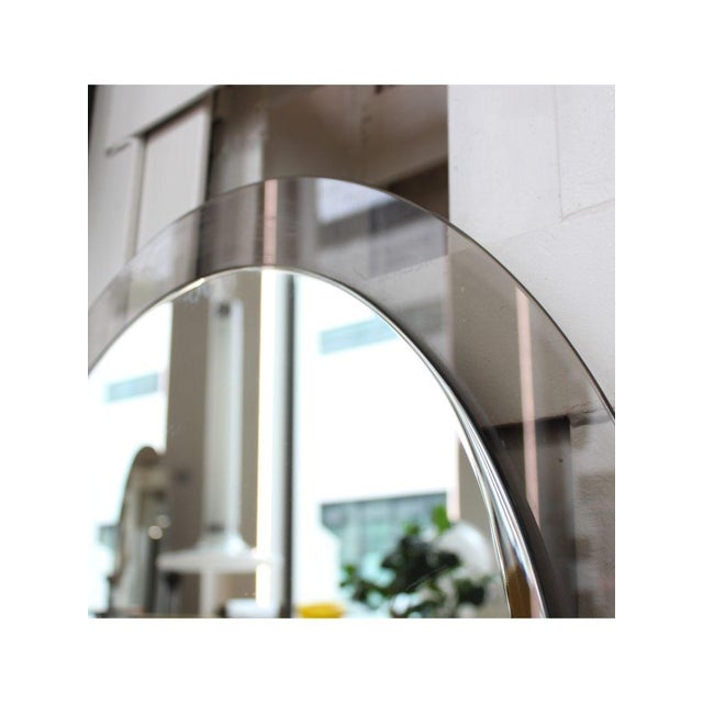 Oval Glass Mirror, 1980s For Sale - Image 3 of 8