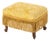 Louis XV Style Yellow Damask Upholstered Ottoman For Sale