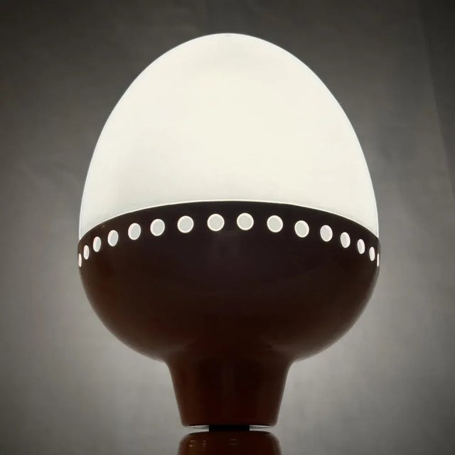 Vintage Space Age Table Lamp in Orange Metal and Glass by Hans-Agne Jakobsson, 1960s For Sale - Image 4 of 11