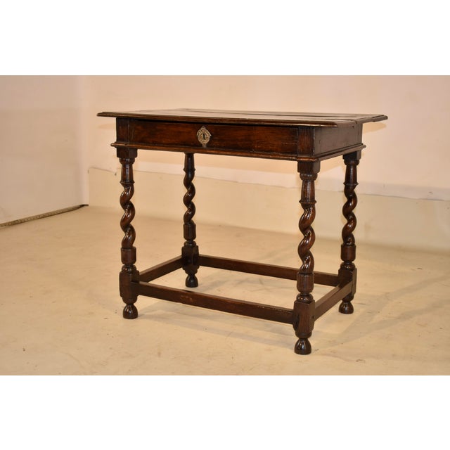English 17th Century English Oak Charles II Side Table For Sale - Image 3 of 6