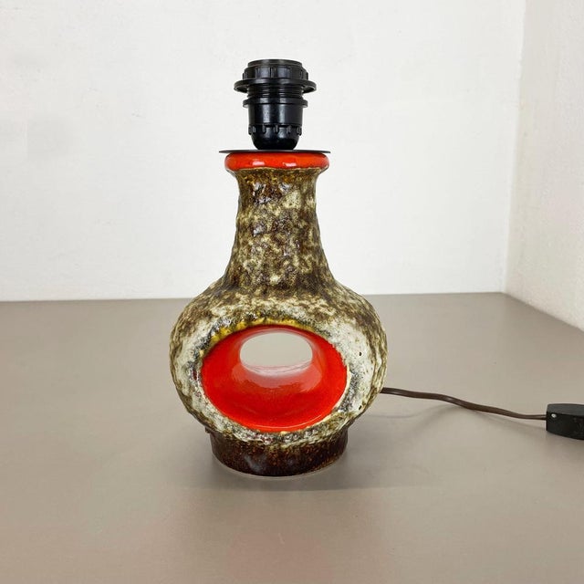 Fat Lava Ceramic Pottery Table Light from Dümler and Breiden, Germany, 1960s For Sale - Image 4 of 14