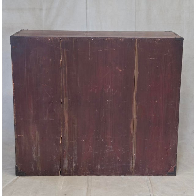 Antique Early 1900s Meiji Period Japanese Pine/Elm Tansu Chest With Iron Hardware For Sale - Image 15 of 16