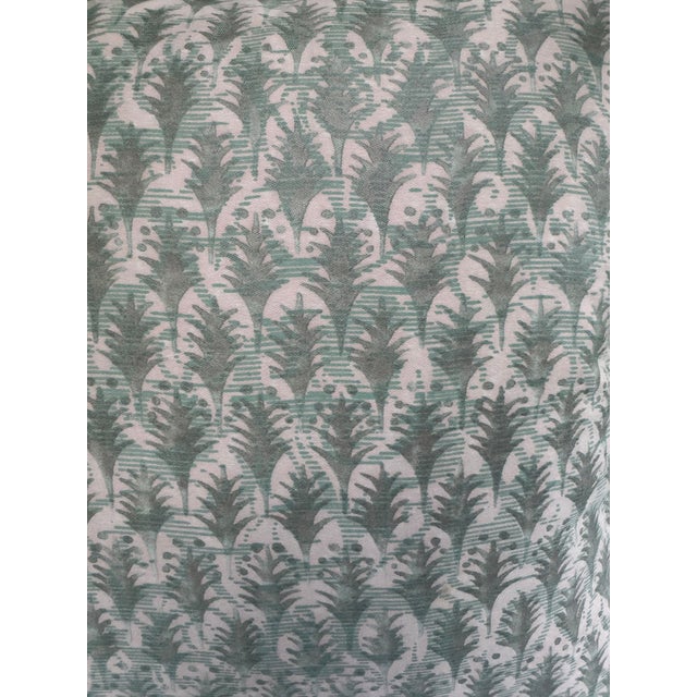 Transitional Fortuny Throw Pillows in Piumette Fabric/ Pair For Sale - Image 3 of 4