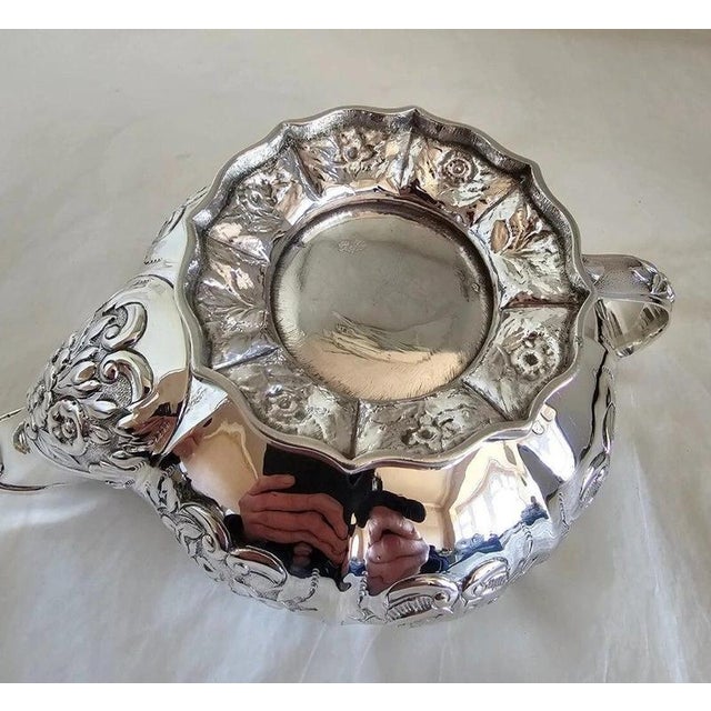 Antique George IV Sterling Silver Repoussé Griffin Crest Cream Jug, London, 1823 For Sale - Image 10 of 16