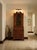 1930s 18th-Century Venetian Style Red & Gold Chinoiserie Bureau Cabinet For Sale - Image 5 of 12