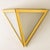 Metal Triangle Wall Lights in White Glass and Brass from Glashütte Limburg, 1970s For Sale - Image 7 of 15