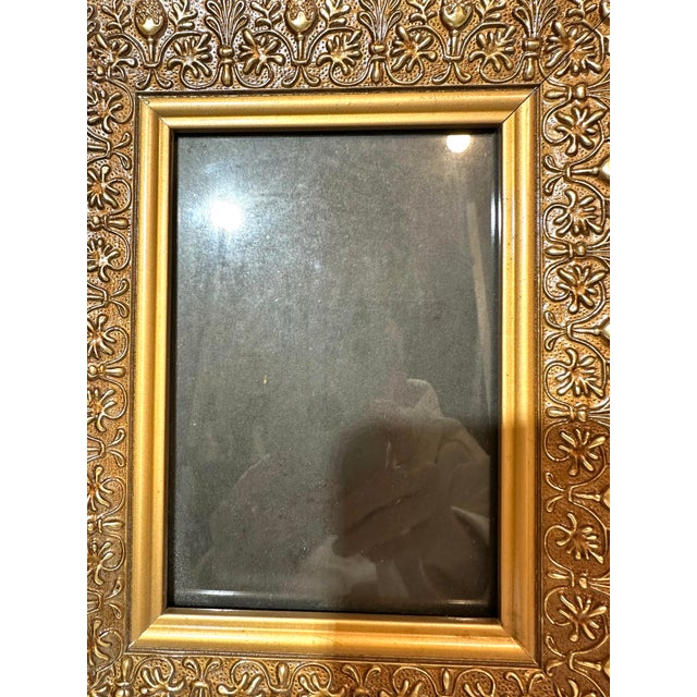 Vintage Ornate Gold & Bronze Picture Frame For Sale - Image 4 of 11