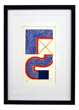 Kumi Sugaï, Bleu, 1996, Copperplate Etching, Framed