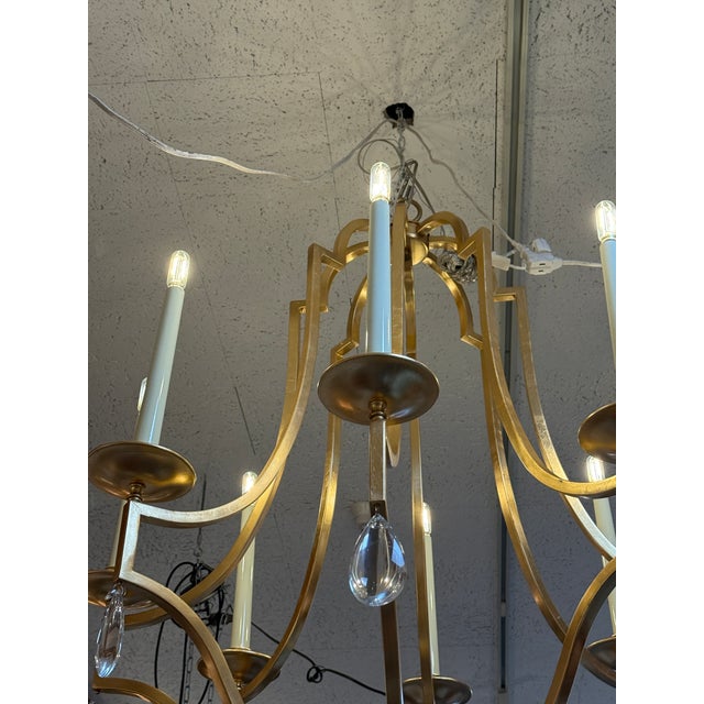 John-Richard Gold Leaf Swag Chandelier For Sale - Image 11 of 12