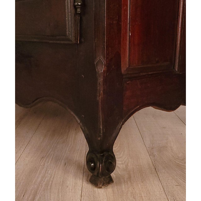 French Large Louis XVI Style Walnut Armoire, France Circa 1840 For Sale - Image 3 of 11