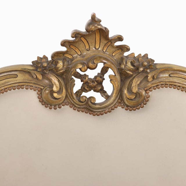 Gold A French Louis XV Style Full-Size Bed, C. 1930. For Sale - Image 8 of 8