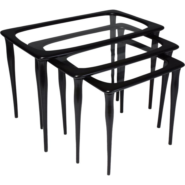 20th Century Italian Nesting Tables by Ico Parisi - Set of 3 For Sale