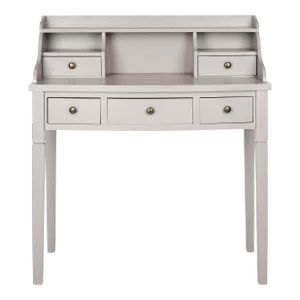Five Drawer Writing Desk in Quartz Grey