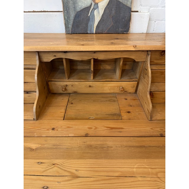 Drop Front Pine Desk For Sale - Image 6 of 17