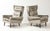 Gray Svend Skipper High Back Lounge Chairs in Barbara Barry Couture Fabric For Sale - Image 8 of 12