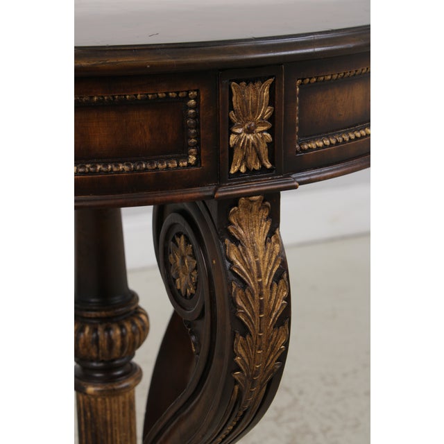 Maitland Smith Regency Style Mahogany Round Lamp Table For Sale - Image 11 of 15