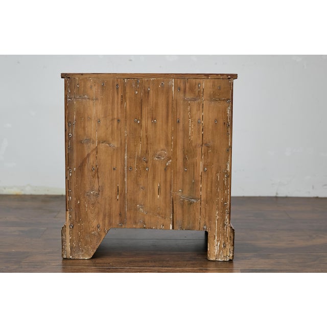 English English 19th Century Pine Chest with Three Graduating Drawers and Brass Hardware For Sale - Image 3 of 12