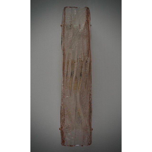 Murano Art Glass Light Pink Color Wall Light For Sale - Image 9 of 9