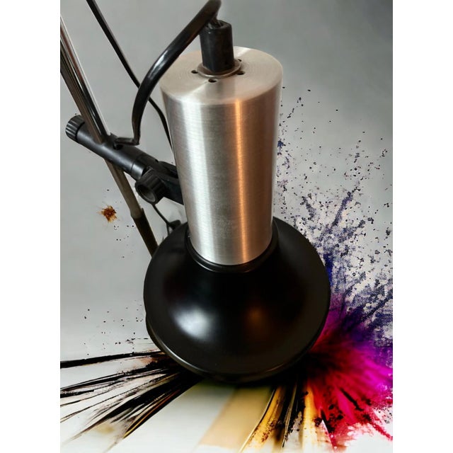 Industrial Style Floor Lamp with Twin Adjustable Spots in Aluminum and Plastic, 1970s For Sale - Image 4 of 8