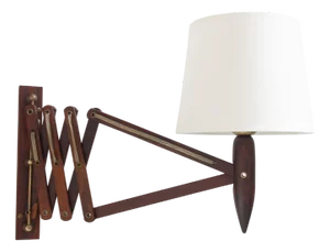 Mid-Century Danish Rosewood Scissor Wall Lamp, 1960s