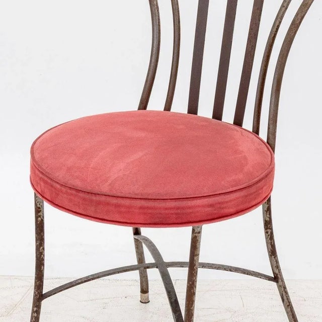 Metal French Style Balloon Back Steel Side Chairs, 6 For Sale - Image 7 of 7