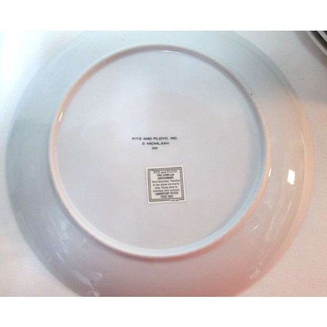 1990s Vintage MCM Fitz Floyd Monotone Shell Orange Plates - Set 4 For Sale - Image 5 of 5