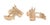 Contemporary Horse Head 14k Yellow Gold & Diamond Cufflinks For Sale - Image 3 of 3