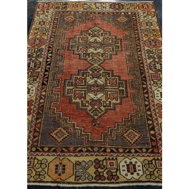Turkish Vintage Rug 3'2" x 5'4" #20578 Explore a curated collection of hallway runners, wool rugs, and handmade...