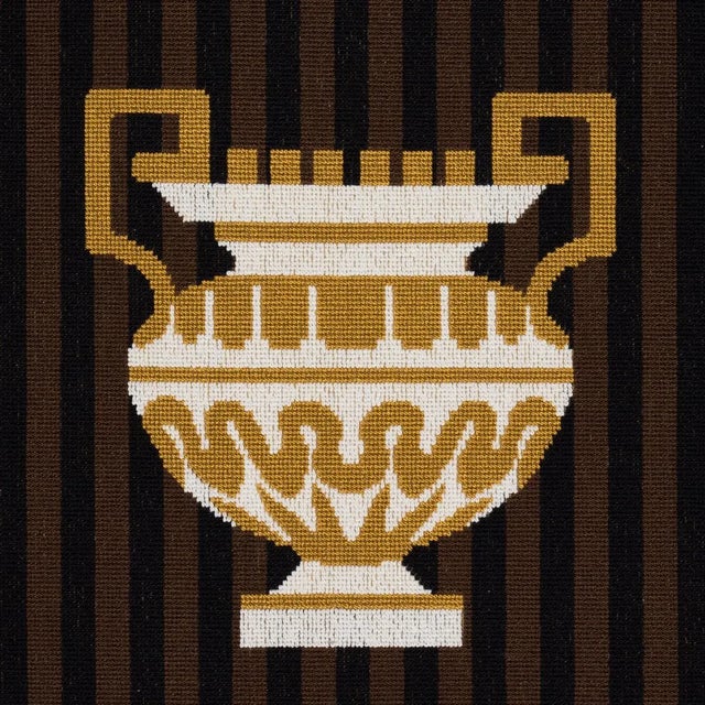 Contemporary Schumacher Clermont Epingle Fabric in Java For Sale - Image 3 of 4