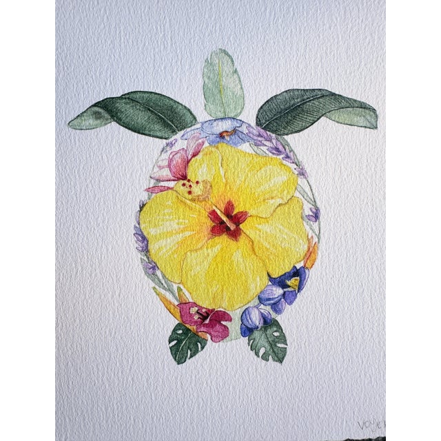 Original Signed Sarah Voyer “Sea Turtle” Print For Sale - Image 12 of 14