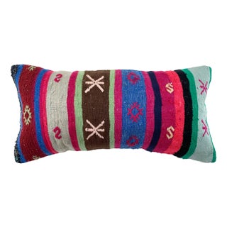 Vintage Turkish Handmade Kilim Cushion Cover, 1960s For Sale