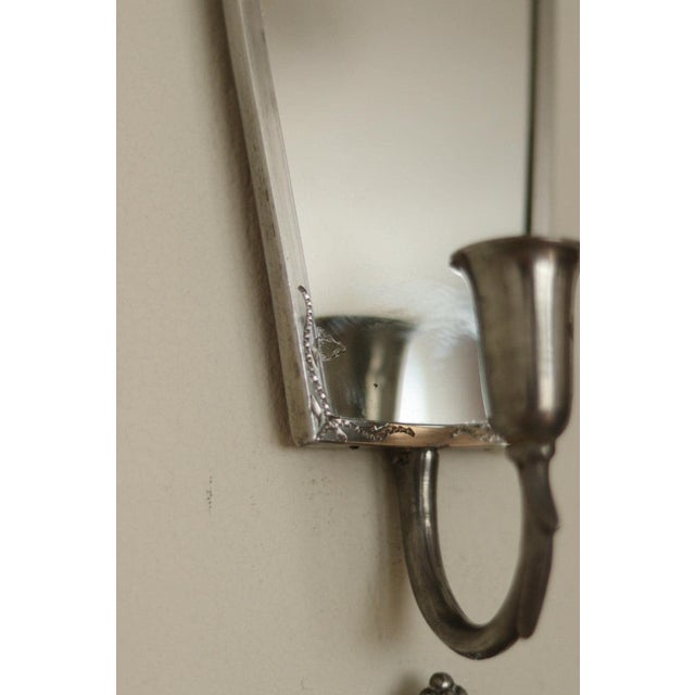 Mid-Century Swedish Pewter Sconces with Mirrors from Svenskt Tenn, Set of 2 For Sale - Image 18 of 18
