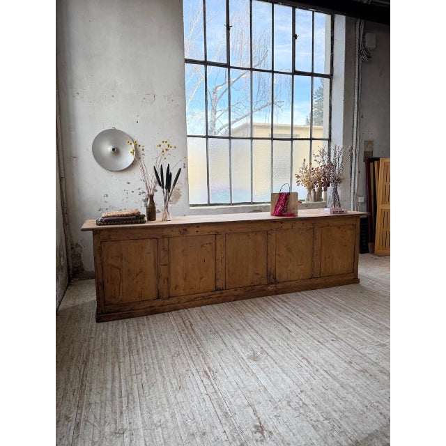 Pine Trade Counter, 1900s For Sale - Image 9 of 18