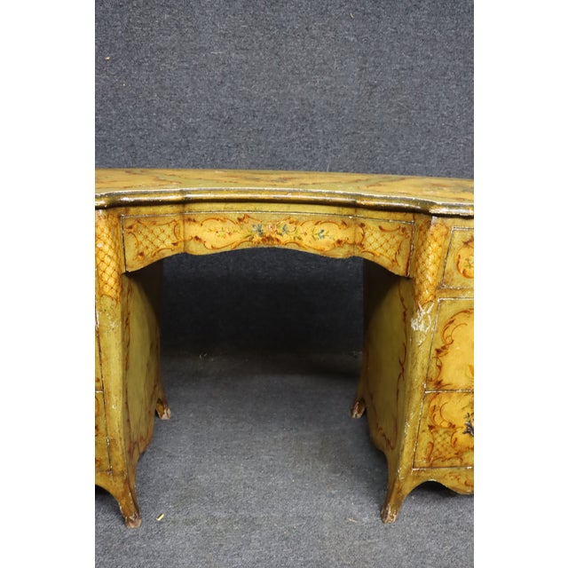 Wood Italian Paint-Decorated Vanity by Ny Galleries For Sale - Image 7 of 17