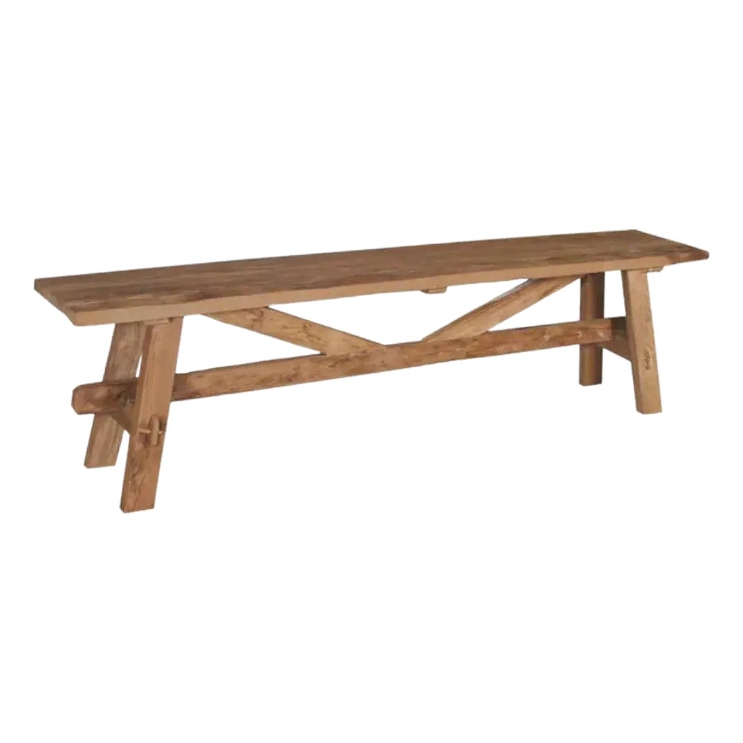 Artesia Tucker Natural Extra Large Outdoor Bench | Chairish