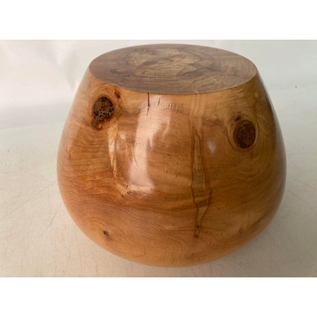 2000 - 2009 Signed Turned and Polished Maple Vessel For Sale - Image 5 of 6