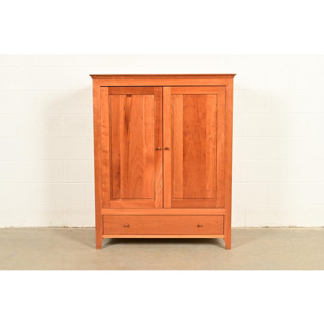 Harden Furniture Arts and Crafts Shaker Solid Cherry Wood Media Cabinet For Sale - Image 18 of 18
