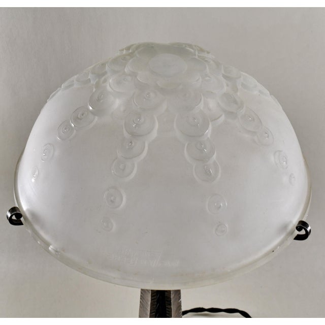 Transparent 1920 French Art Deco Lamp by Muller Freres France For Sale - Image 8 of 13