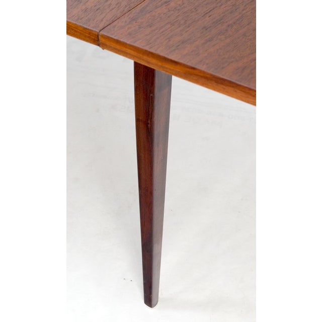 Danish Mid-Century Modern Walnut Drop Leaf Dining Table W/ Extension Leaf For Sale - Image 6 of 12