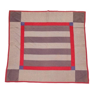 19thc Amish Wool Bars Quilt For Sale