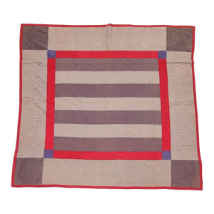 19thc Amish Wool Bars Quilt
