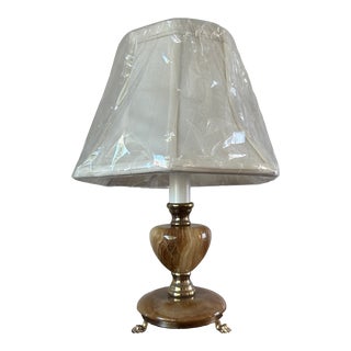Small Vintage 1960s Onyx Lamp For Sale