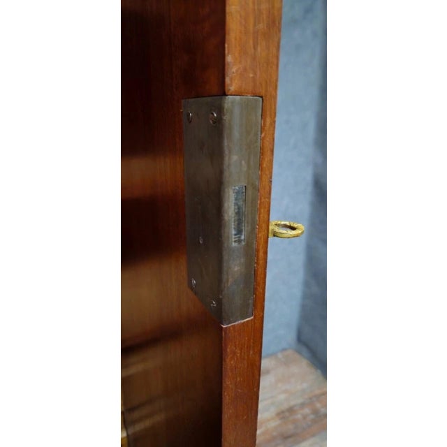 Large Antique Mahogany Wardrobe with Mirror, 1890s For Sale - Image 11 of 15