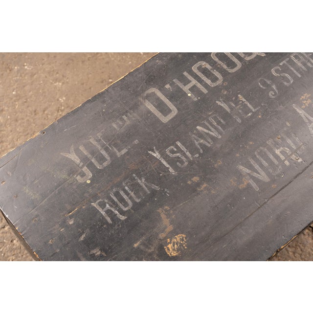 Wood Late 19th Century "Jules D’Hooge" Belgian Immigrant Trunk For Sale - Image 7 of 10