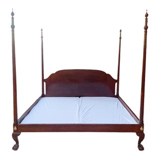 Baker Furniture Historic Charleston Four Post Mahogany King Size Bed For Sale