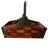 Farmhouse Vintage Rustic Wood Basket Wrought Iron Handle Farmhouse Primitive For Sale - Image 3 of 7