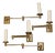 X2 Pairs of Gilt Bronzed Brass Georgian Candle Sconce Articulated Wall Lights, Set of 4 For Sale