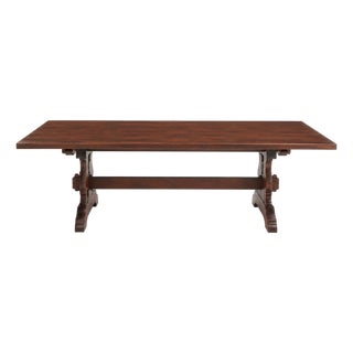 Antique Wood Trestle Dining Table For Sale