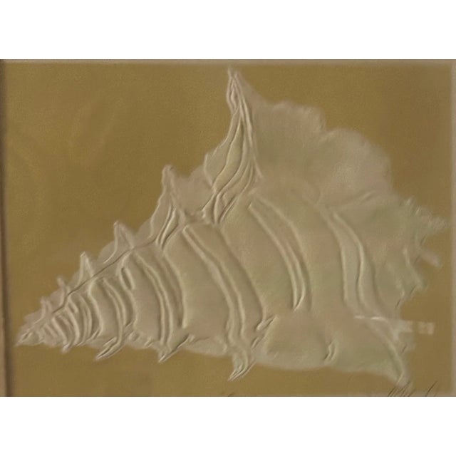 1982 Seaside Chic Embossed Serigraph "Conch" by David Allgood, Framed For Sale - Image 9 of 10